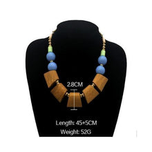 Load image into Gallery viewer, SimplyMaelle Vintage Wood and Bead Statement Necklace
