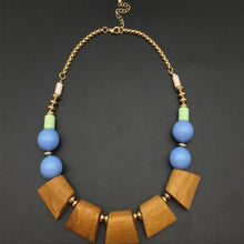 Load image into Gallery viewer, SimplyMaelle Vintage Wood and Bead Statement Necklace
